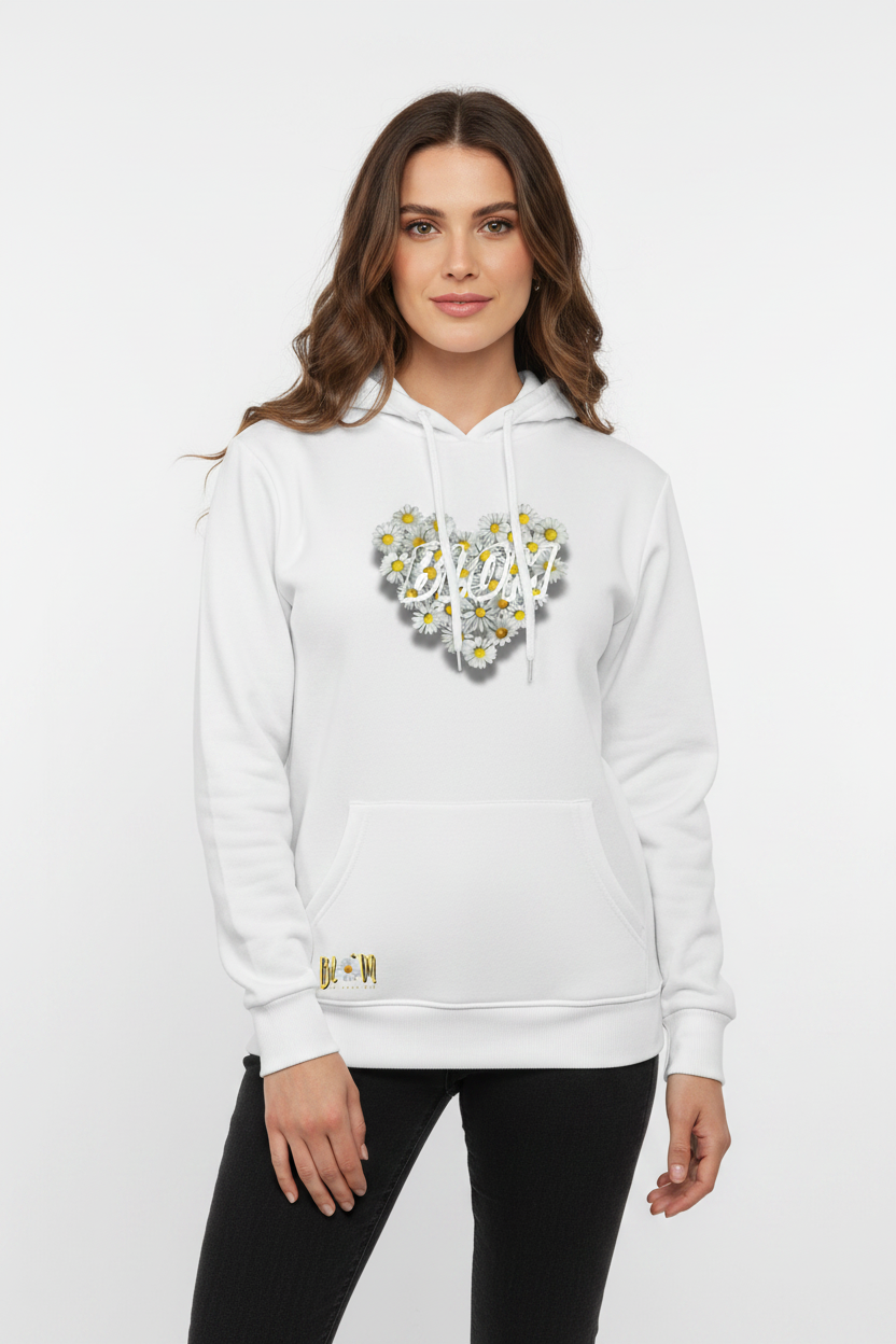 Blom ❤️Hoodie vir Dames