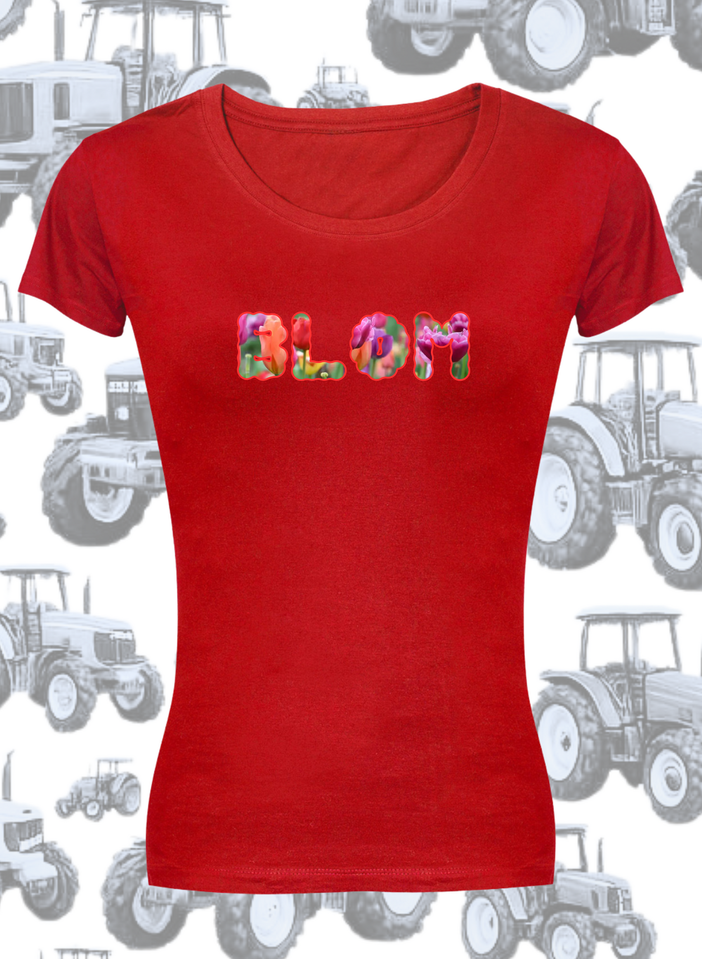 Blom Tulpe T-Hemp vir Dames