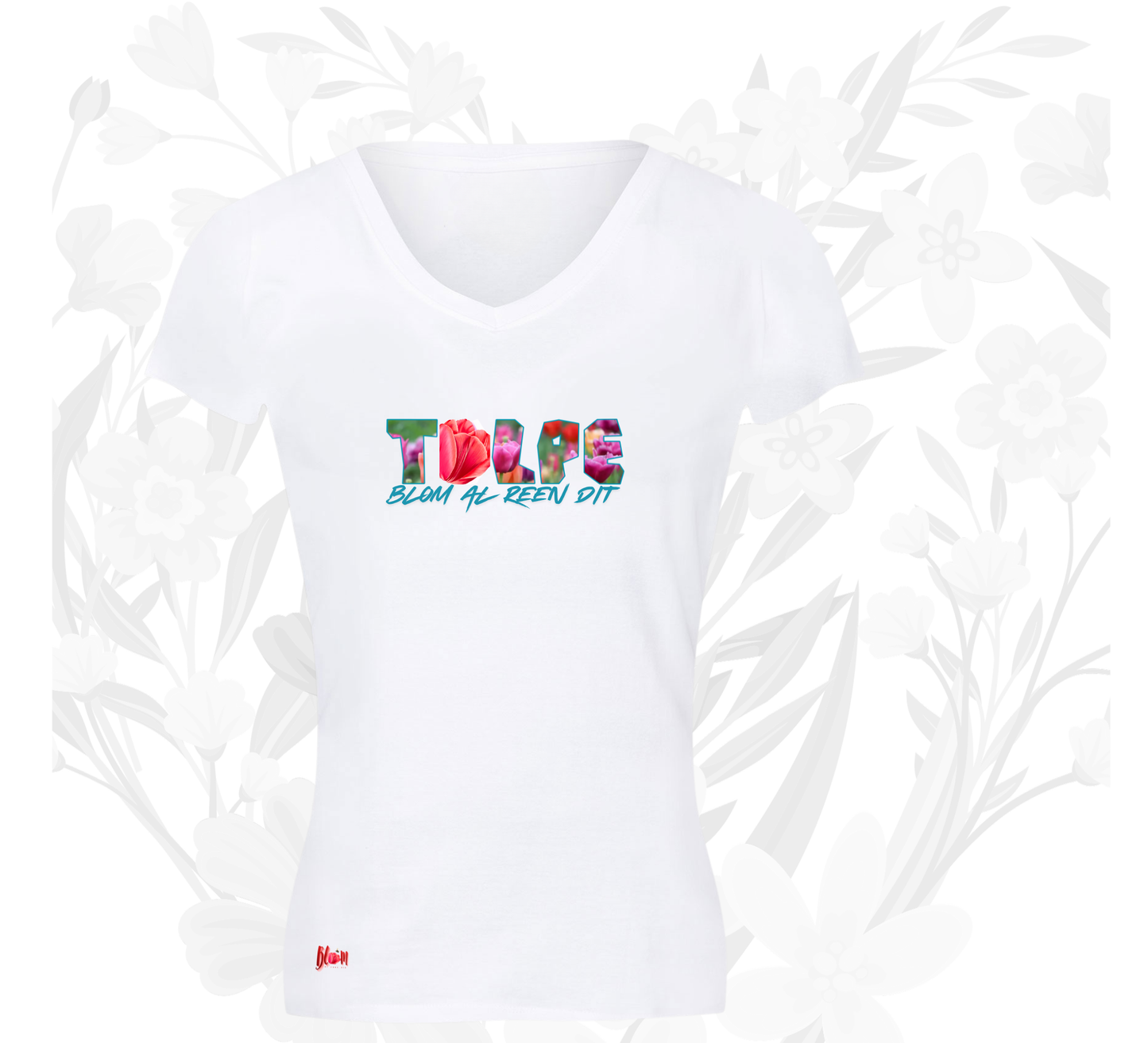 Blom Tulpe W T-Hemp vir Dames