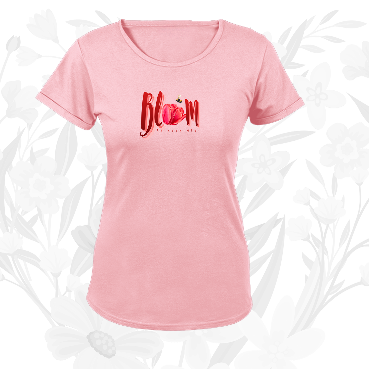 Blom Tulp W T-Hemp vir Dames