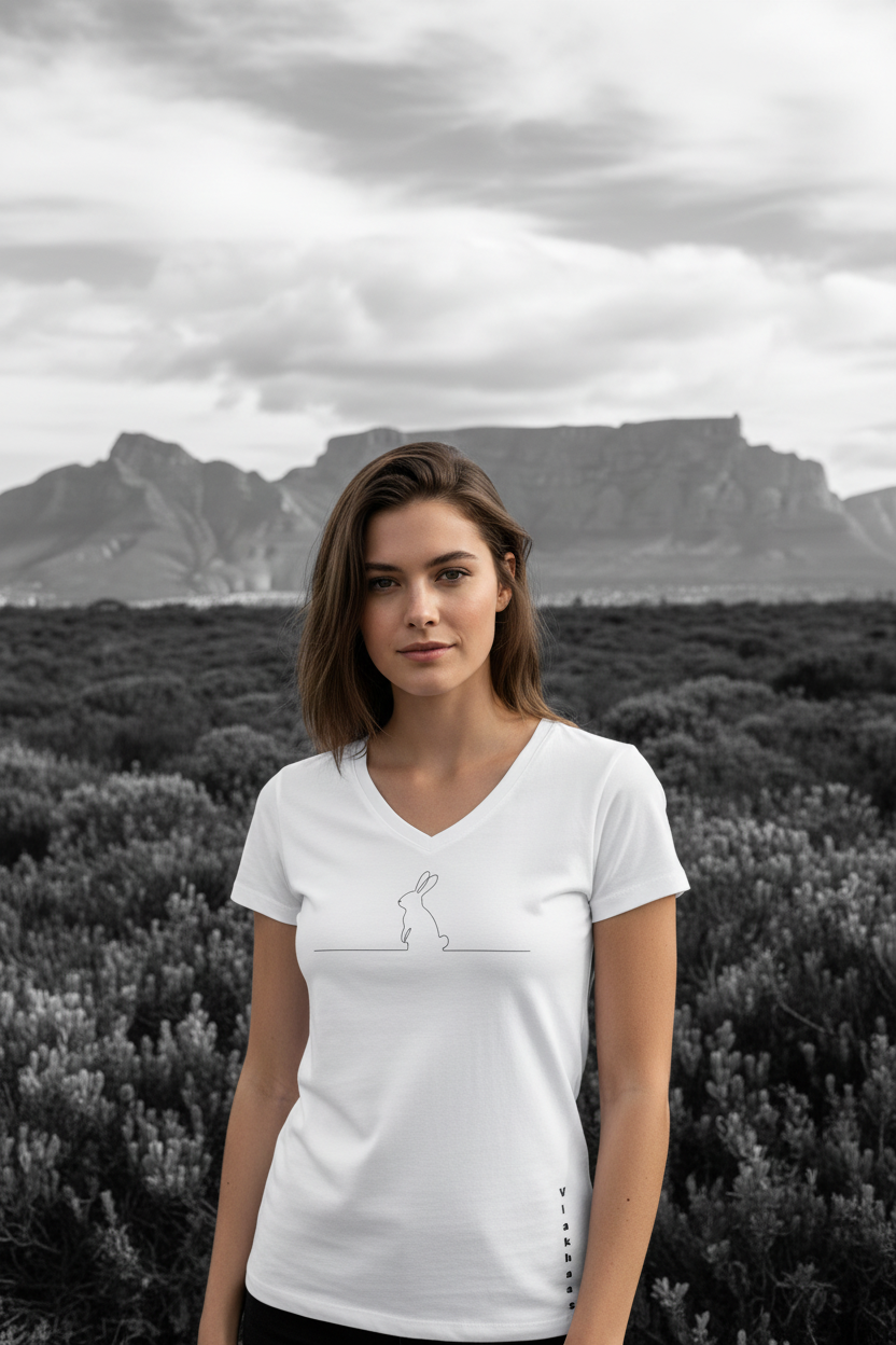 Vlakhaas lyntjie T-Hemp vir dames
