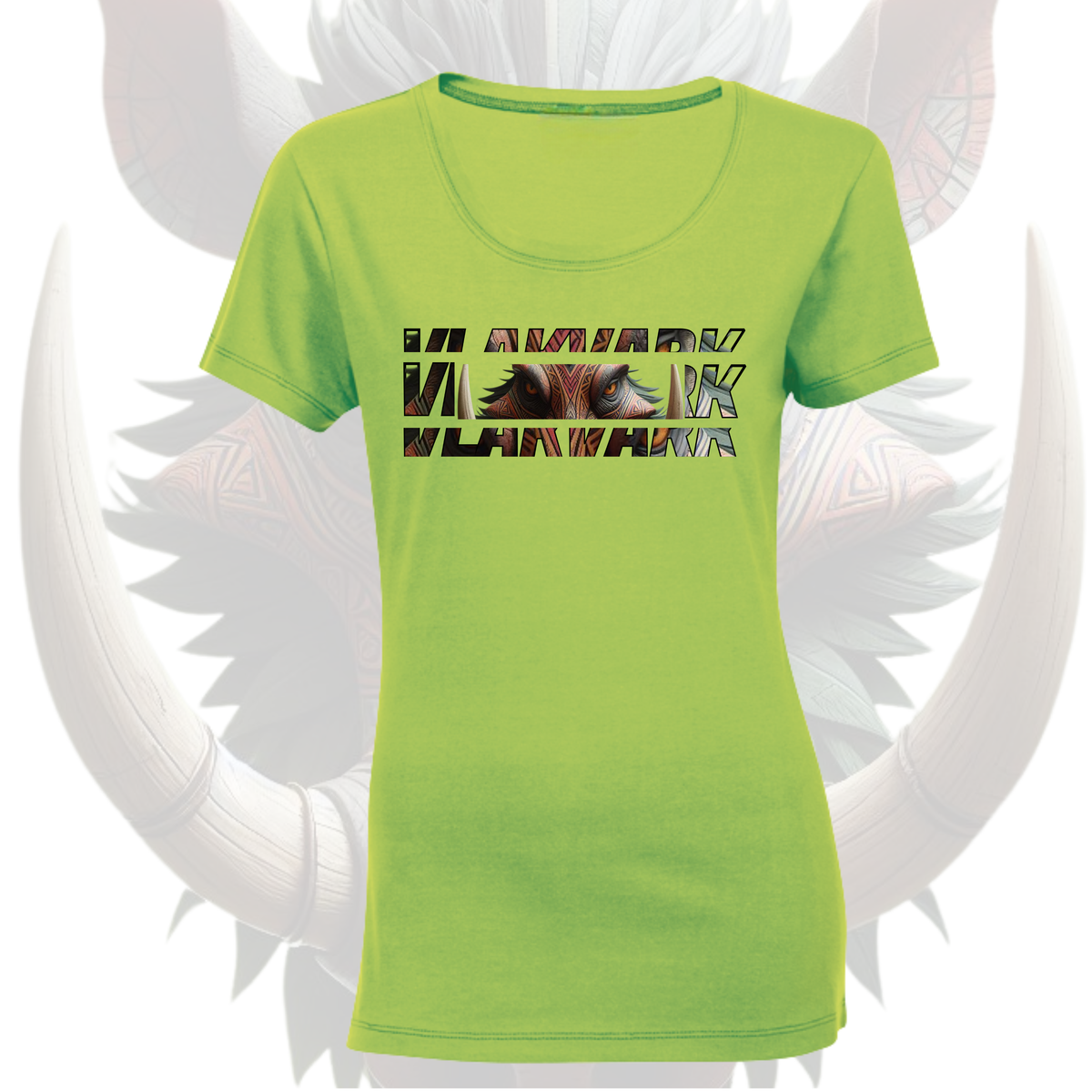 Vlakvark Tribal T-Hemp Vir Dames (B)