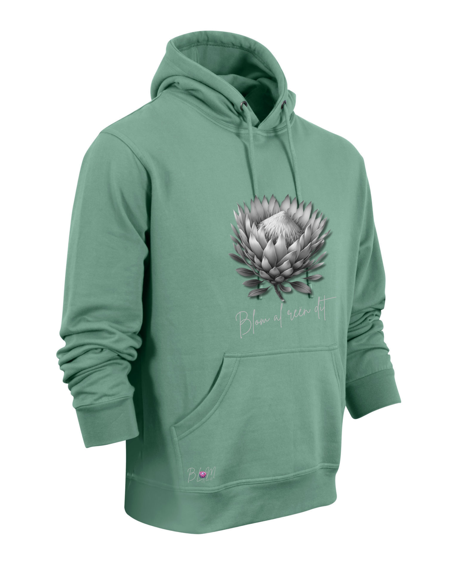 Blom Protea Hoodie vir Dames