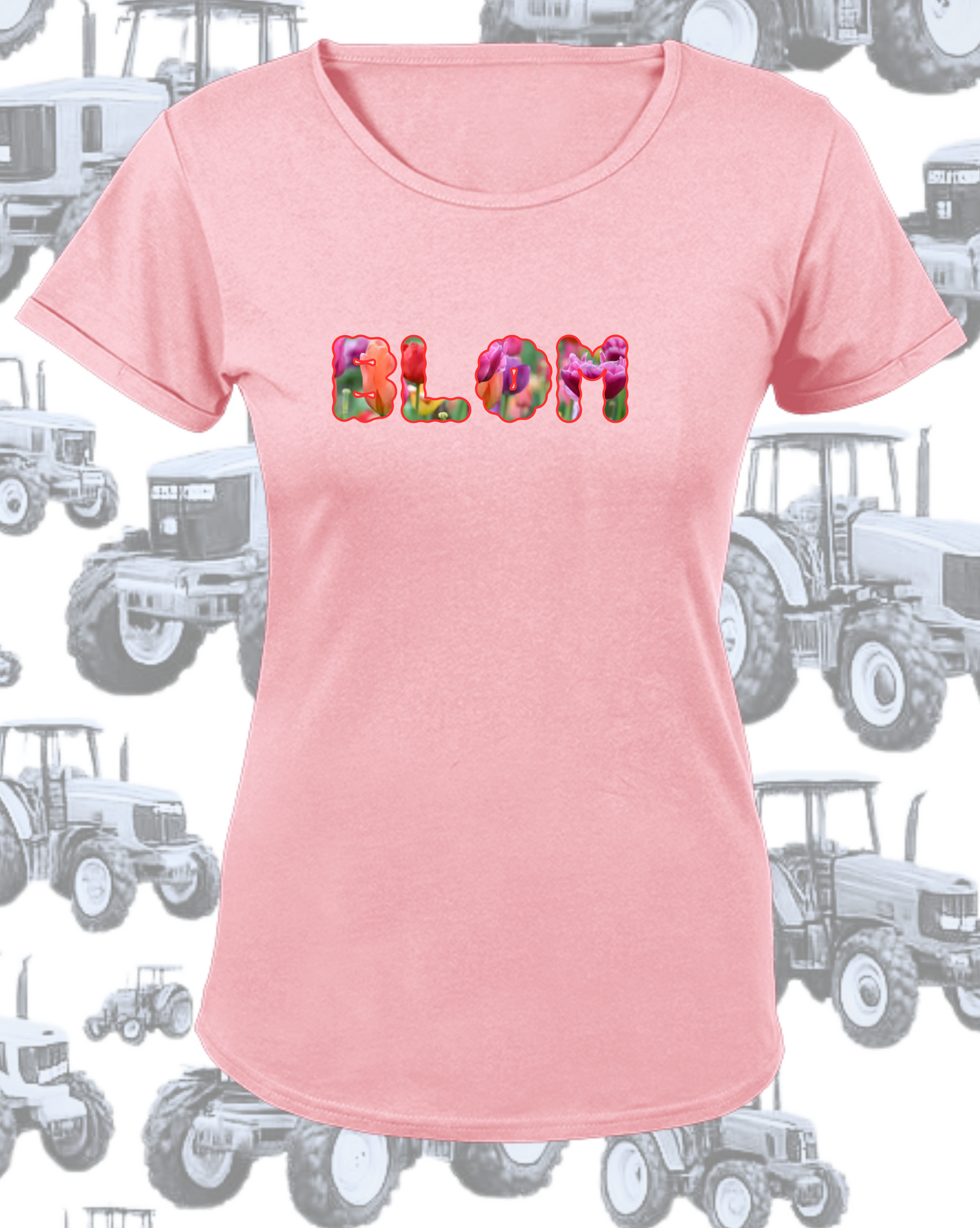 Blom Tulpe T-Hemp vir Dames