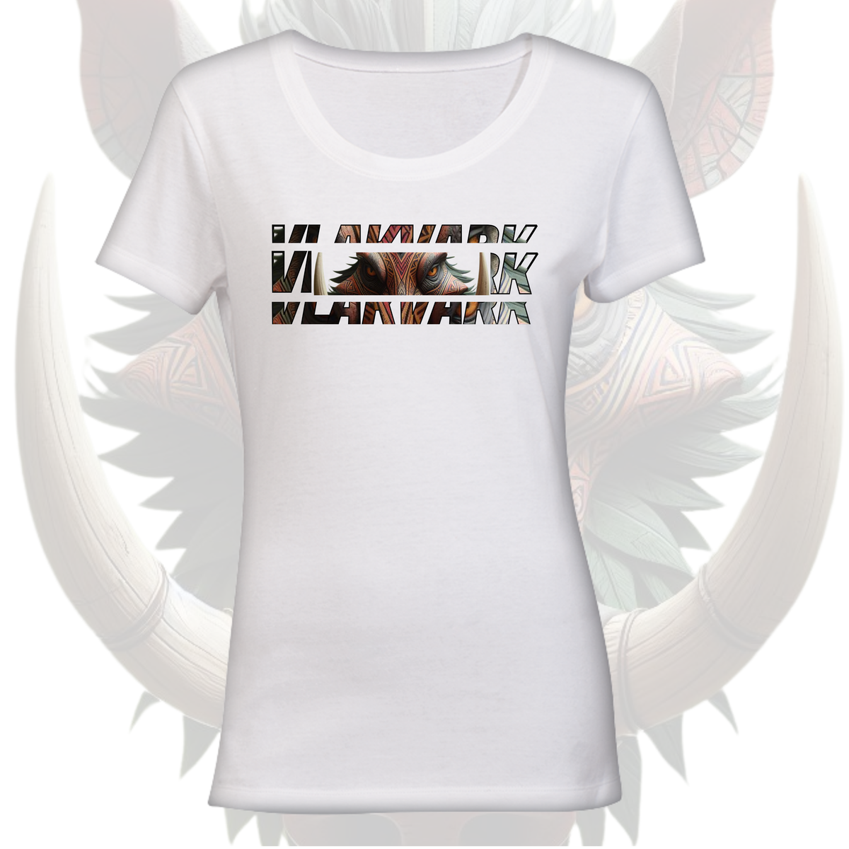 Vlakvark Tribal T-Hemp Vir Dames (B)