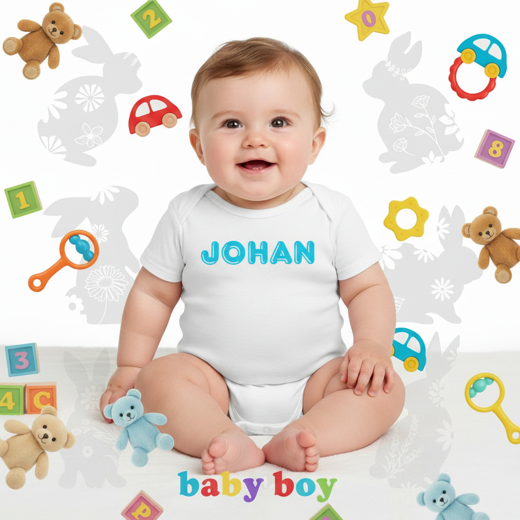 Babygrow with babies name