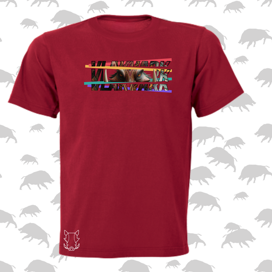 Vlakvark Tribal Stripes T-Hemp vir Mans (b)