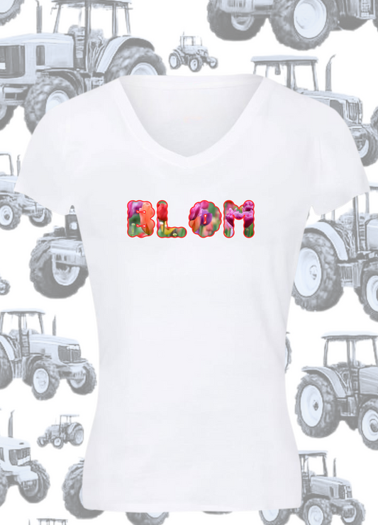 Blom Tulpe T-Hemp vir Dames