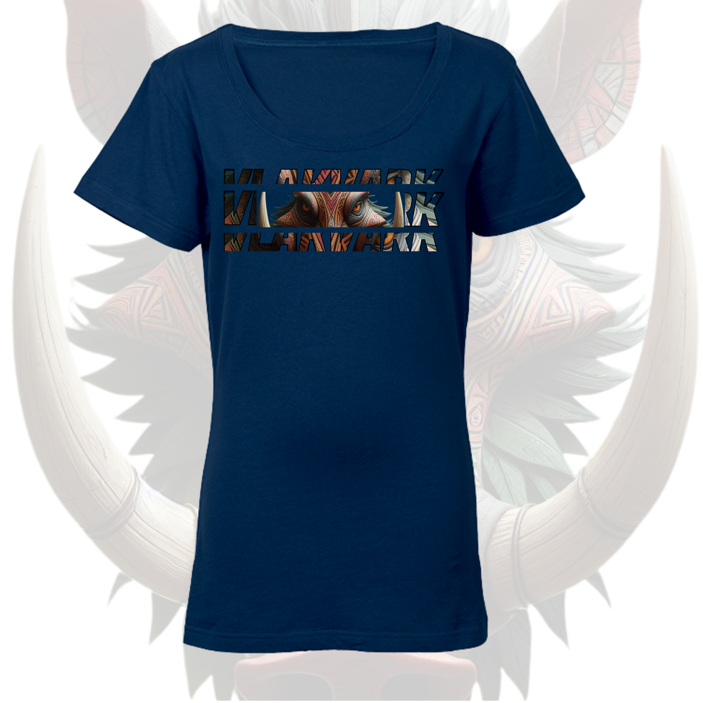 Vlakvark Tribal T-Hemp Vir Dames (B)