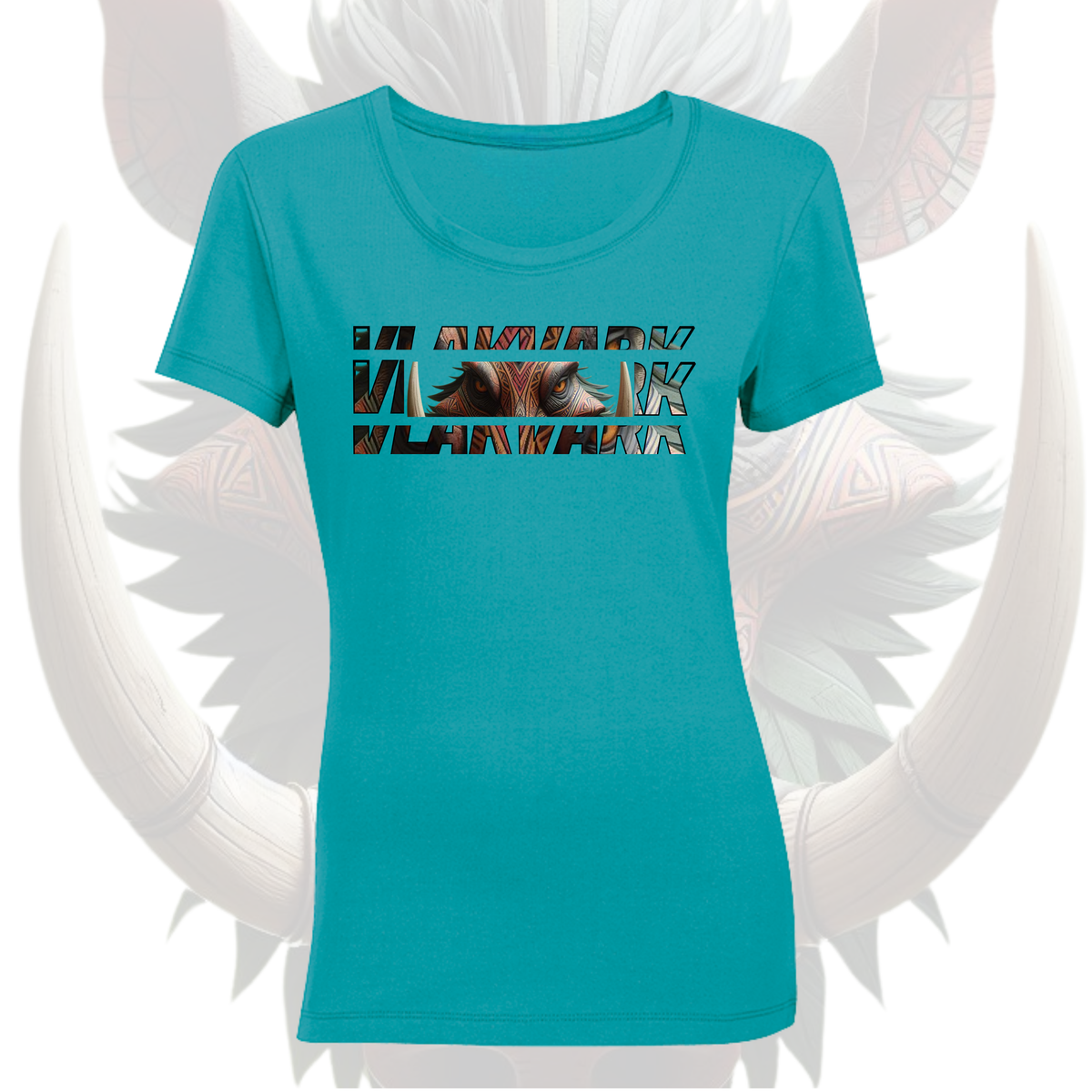 Vlakvark Tribal T-Hemp Vir Dames (B)