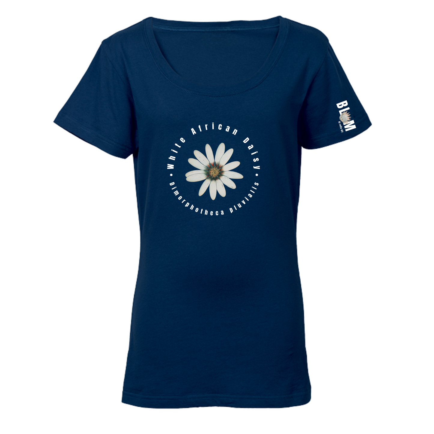 BLOM White African Daisy T-Shirt Ladies (b)