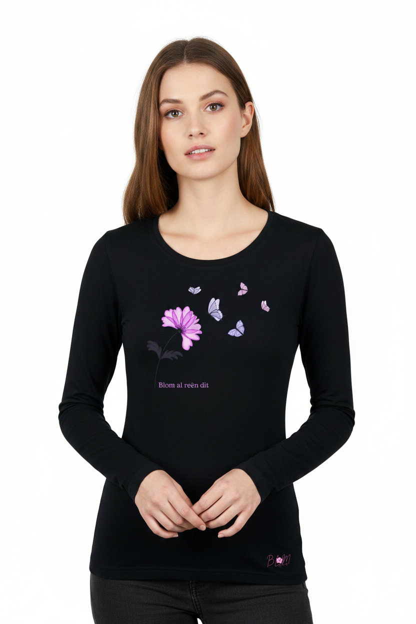 Longsleeve T-Hempde vir Dames (b)