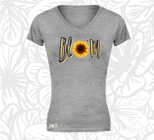Blom Sonneblom T-Hemp vir Dames