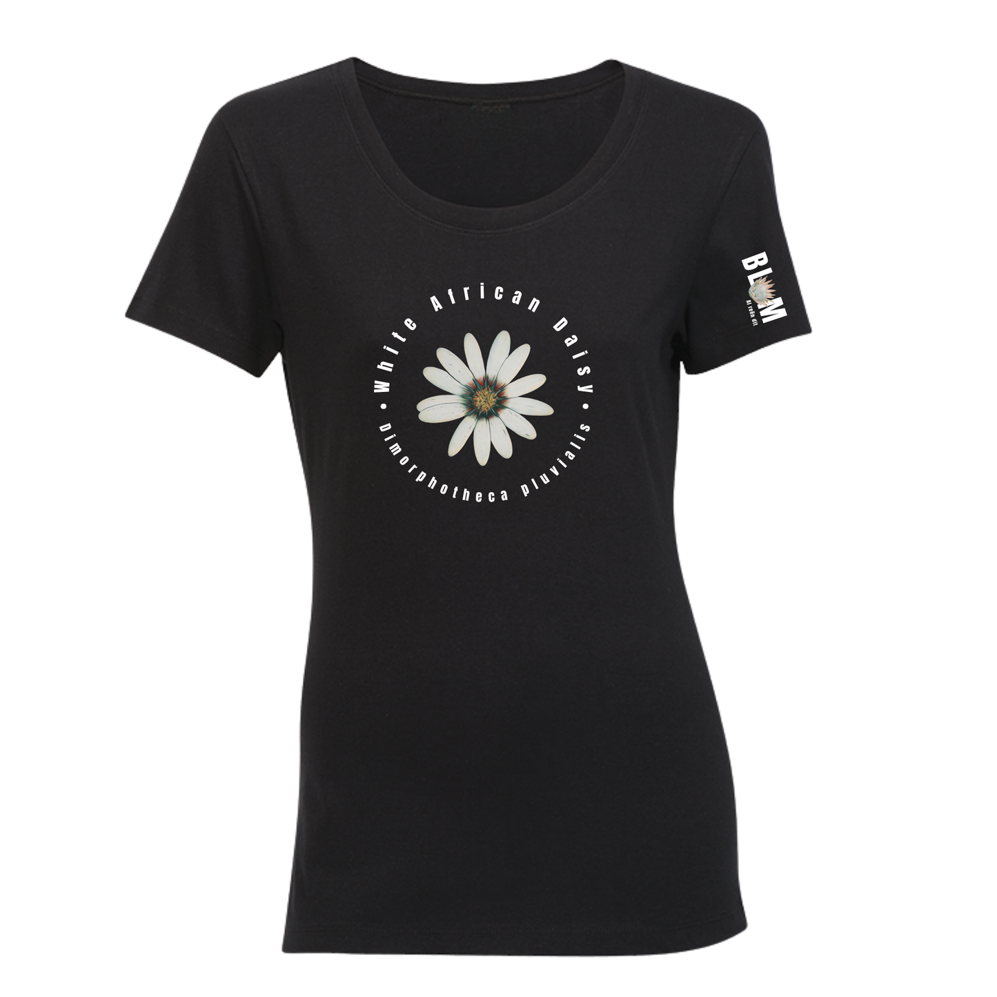 BLOM White African Daisy T-Shirt Ladies (b)