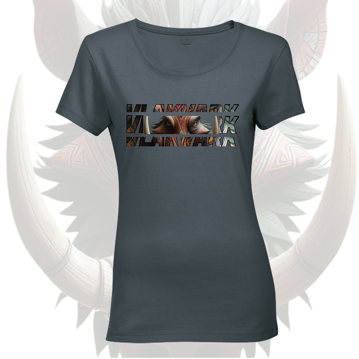 Vlakvark Tribal T-Hemp Vir Dames (B)