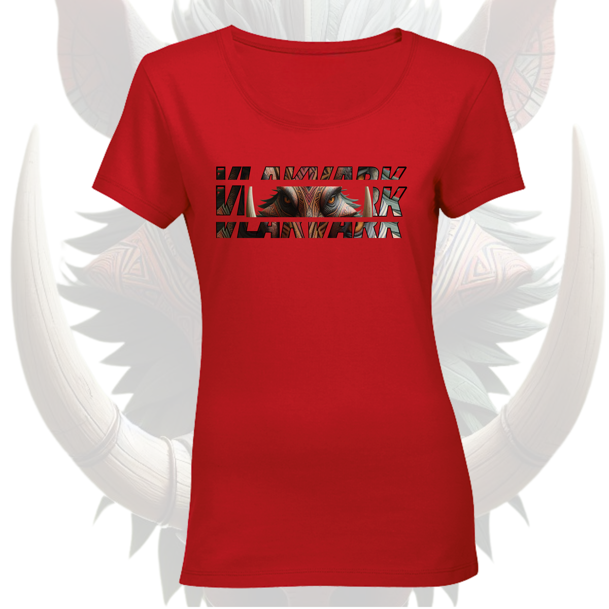 Vlakvark Tribal T-Hemp Vir Dames (B)