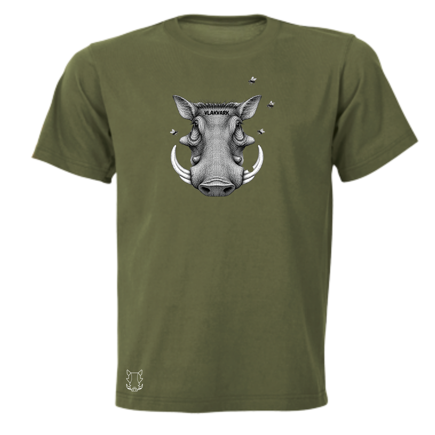 Vlakvark Head Stripe T-Hemp vir Mans (b)