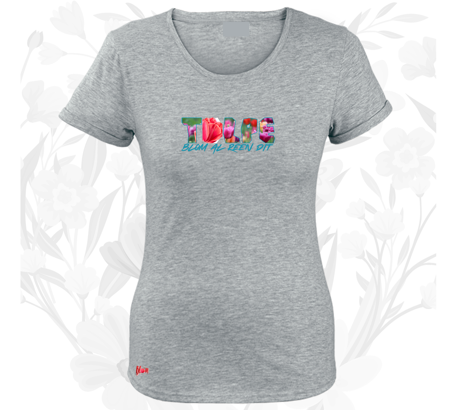Blom Tulpe W T-Hemp vir Dames