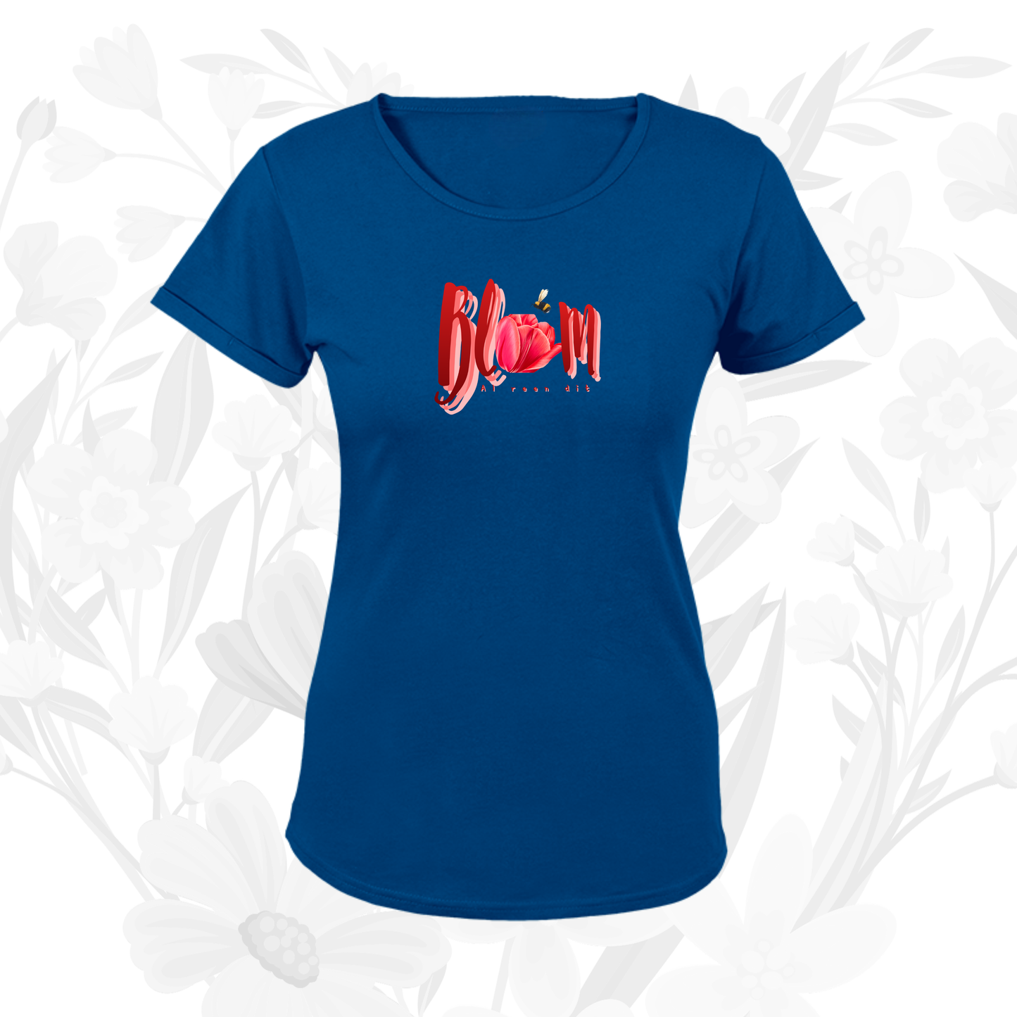 Blom Tulp W T-Hemp vir Dames